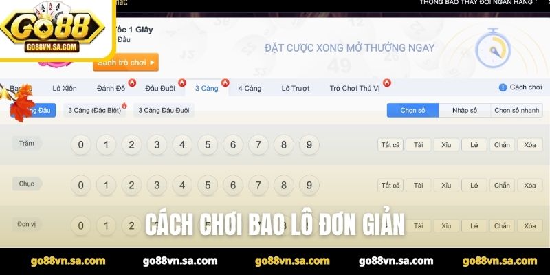Cách chơi bao lô đơn giản