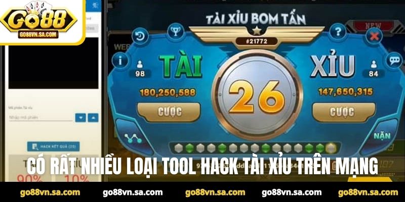 Có rất nhiều loại tool hack tài xỉu trên mạng
